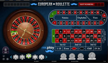 European roulette is the classic version of the game with a house edge of just 2.7%