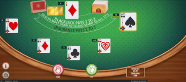Multihand blackjack allows you to play two hands of cards at once.